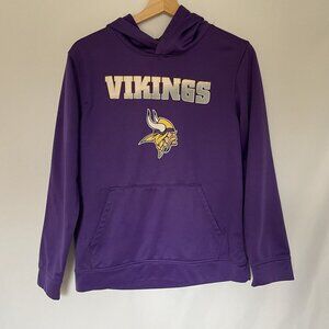 NFL Team Minnesota Vikings purple hooded sweatshirt youth size large